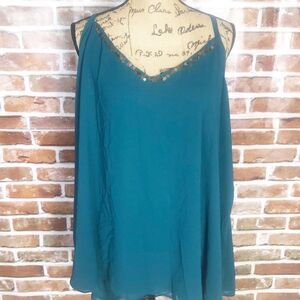 Torrid Camisole Size 4 Green Cami Top V-Neck Shirt